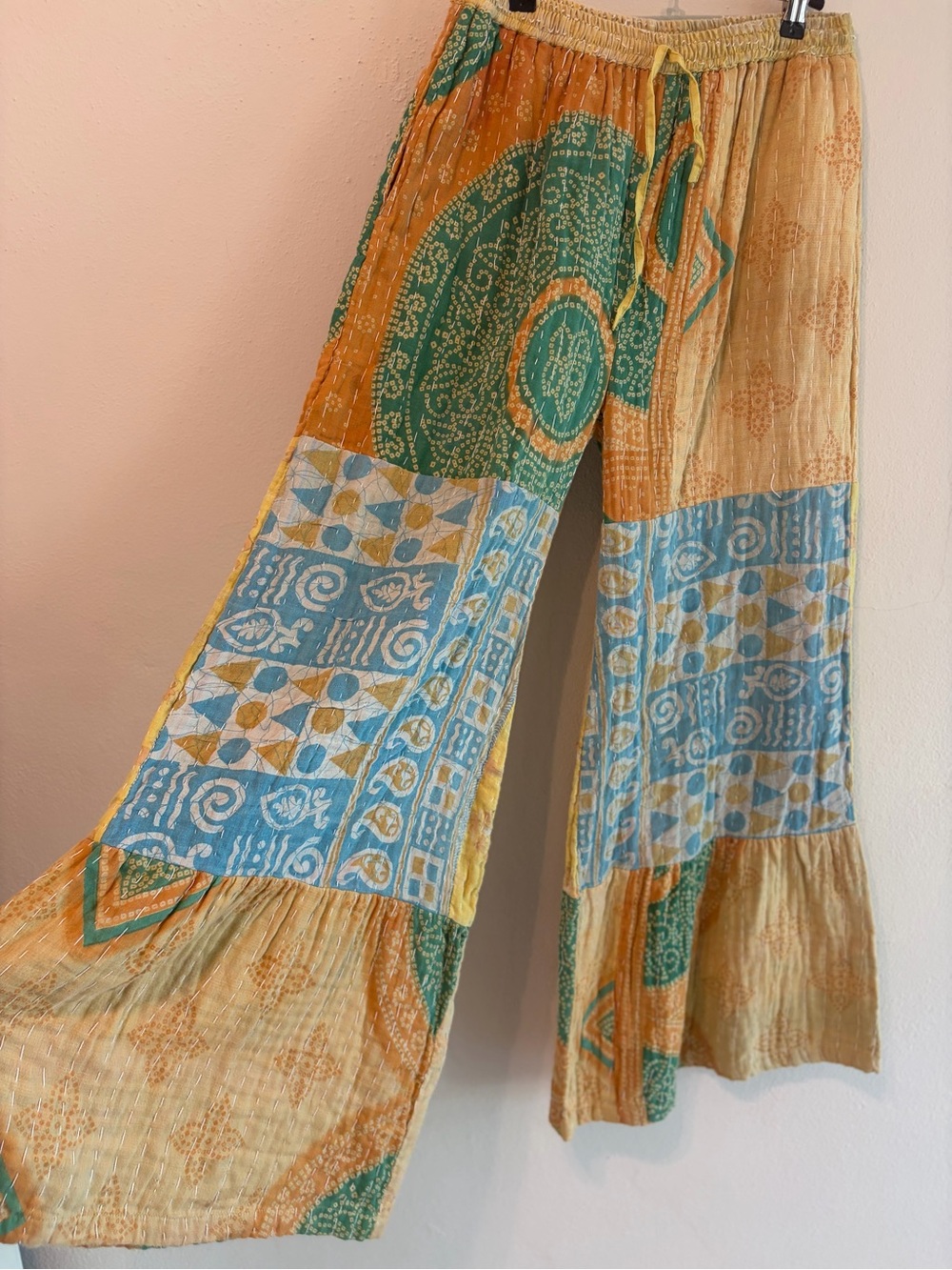 Kantha Wide Legged Palazzo Pants
